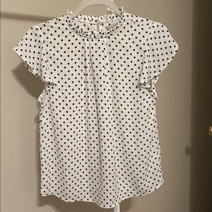 White Polka Dot Blouse